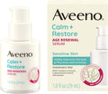 Aveeno Calm + Restore Age Renewal Anti Ageing Serum with Nourishing Oatmeal and Blueberry Extract Visibly Improves the Look of Fine Lines, Unscented